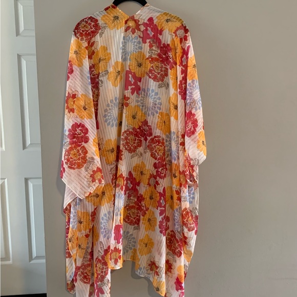 🍋Moss Rose Women's Beach Cover up Kimono with Bohemian Floral Print one size - Picture 4 of 5